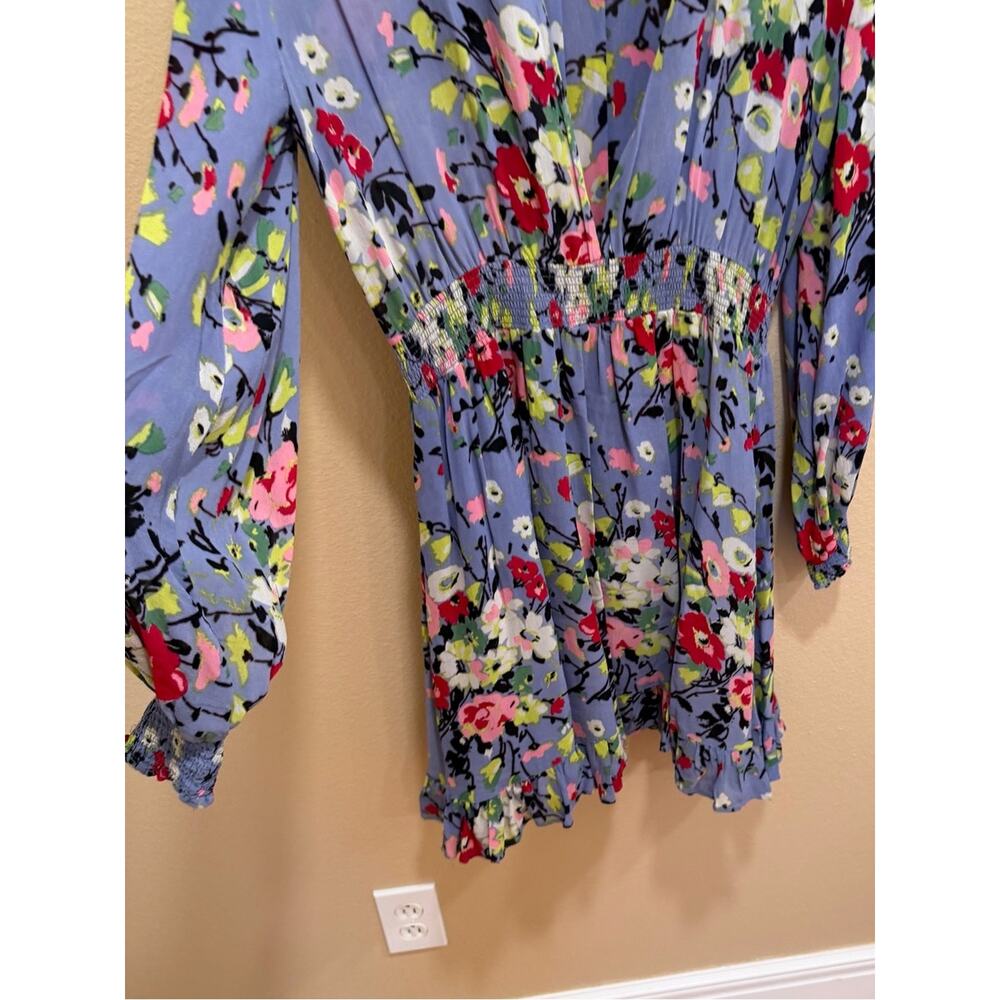 Tuckernuck byTiMo Floral Long-Sleeve Smocked Waist Dress in Lavender Blue XL - Picture 5 of 15